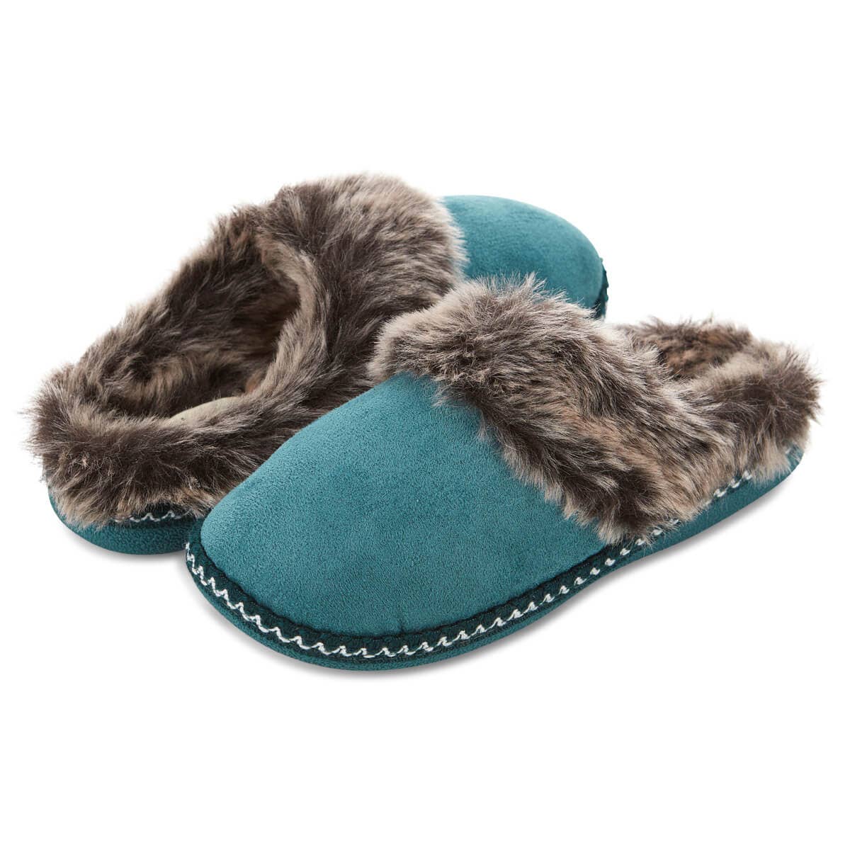 Women’s Selene Faux Suede with Aztec Trim Clog Slippers